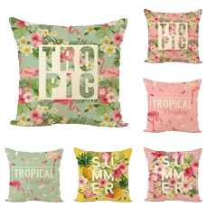 Tropical style throw pillow cushion, solid-color throw pillow and quilt, dual-purpose cartoon irregular-shaped custom Item Picture