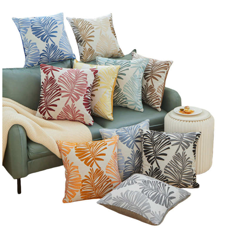 Wedding tropical plant-patterned throw pillows, hairscarves, sofa cushions and home wear matching Item Picture