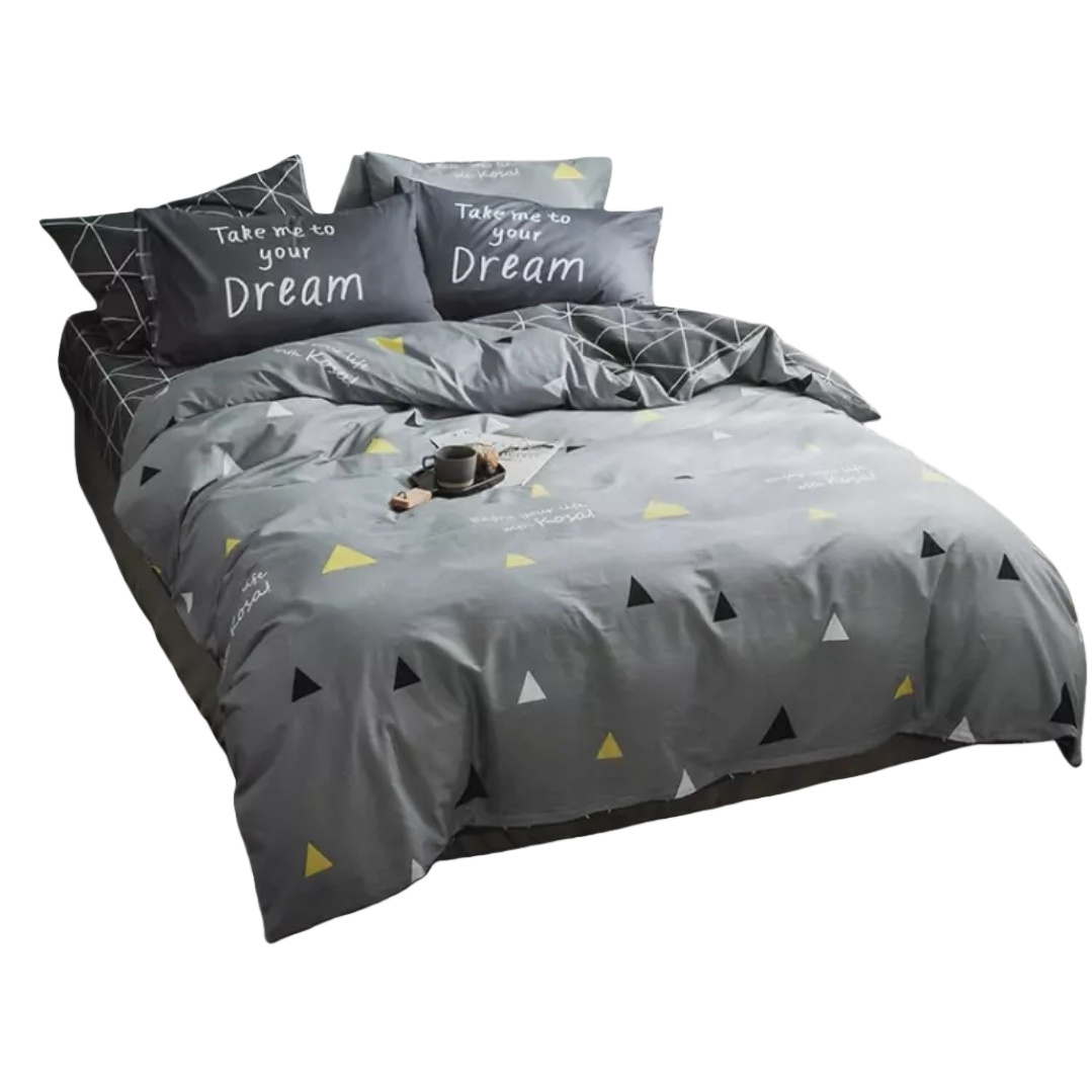 هندسية رمادية، لا غزل، خزانة من ثلاثة أبواب Item Picture