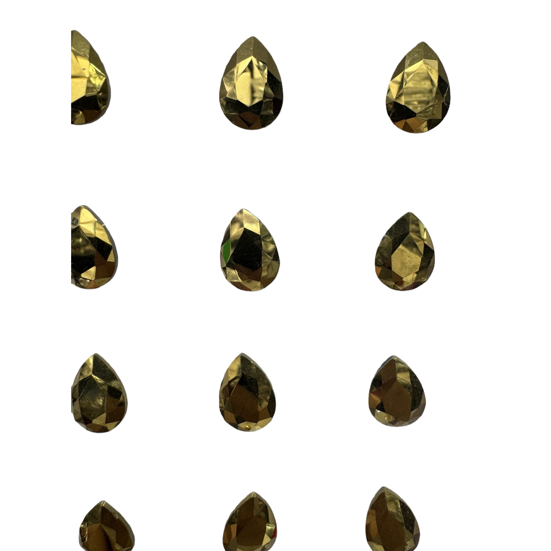 Golden teardrop-shaped strawberry crystal gemstone handicraft Item Picture