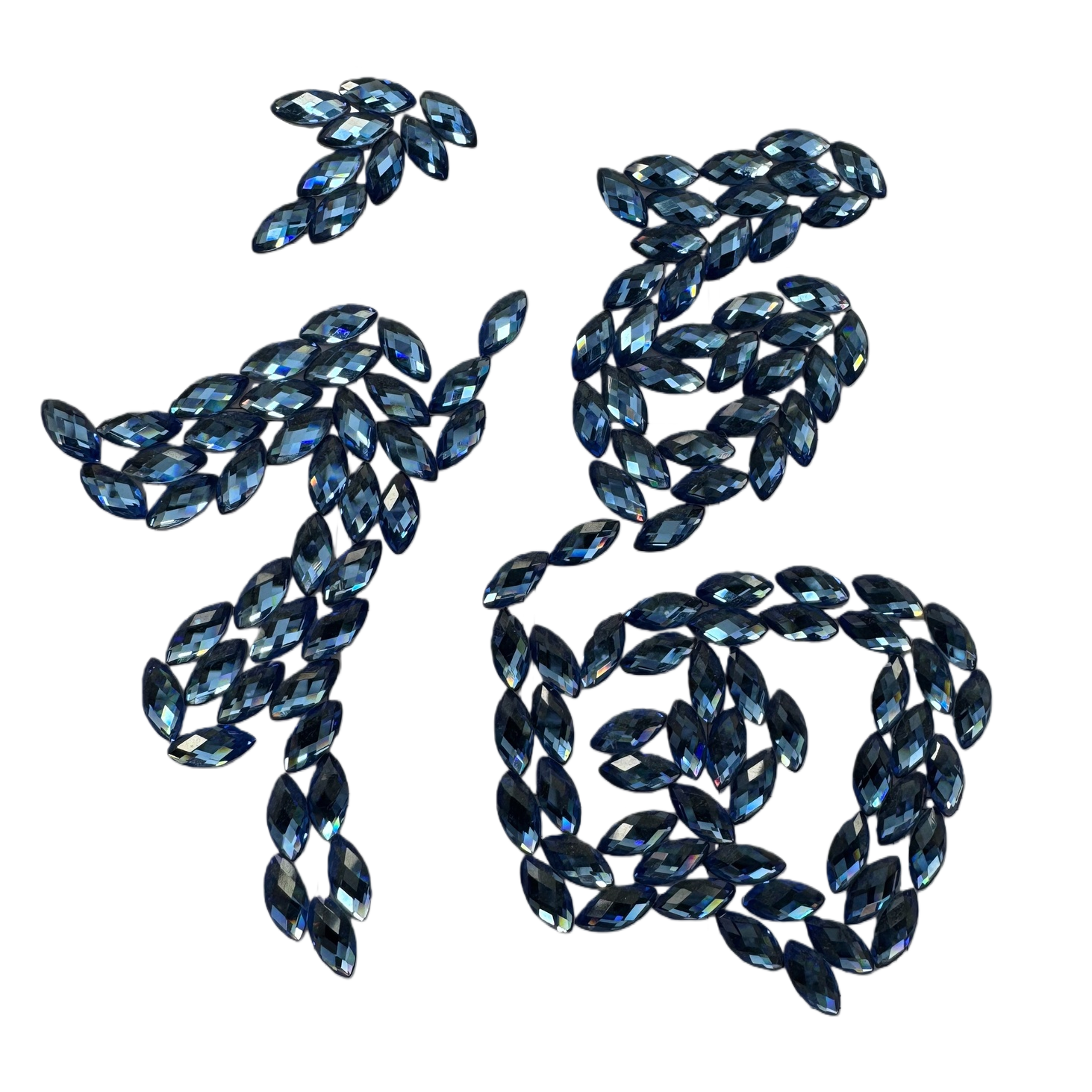 Blue rhinestone 3mm ball needle flower decorative diamond accessory Item Picture