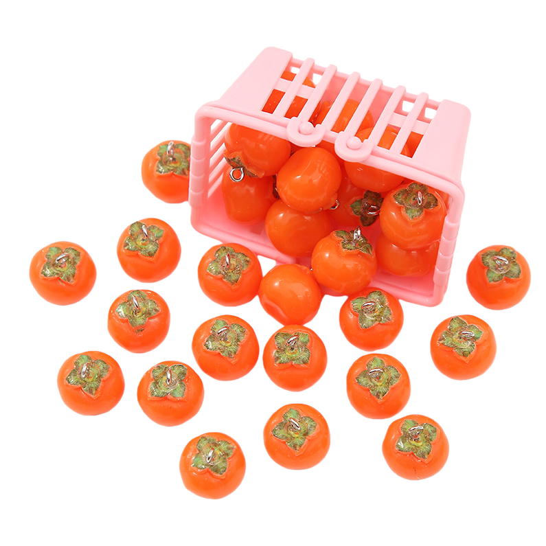 Wholesale of diy resin jewelry accessories in the shape of simulated persimmons Item Picture