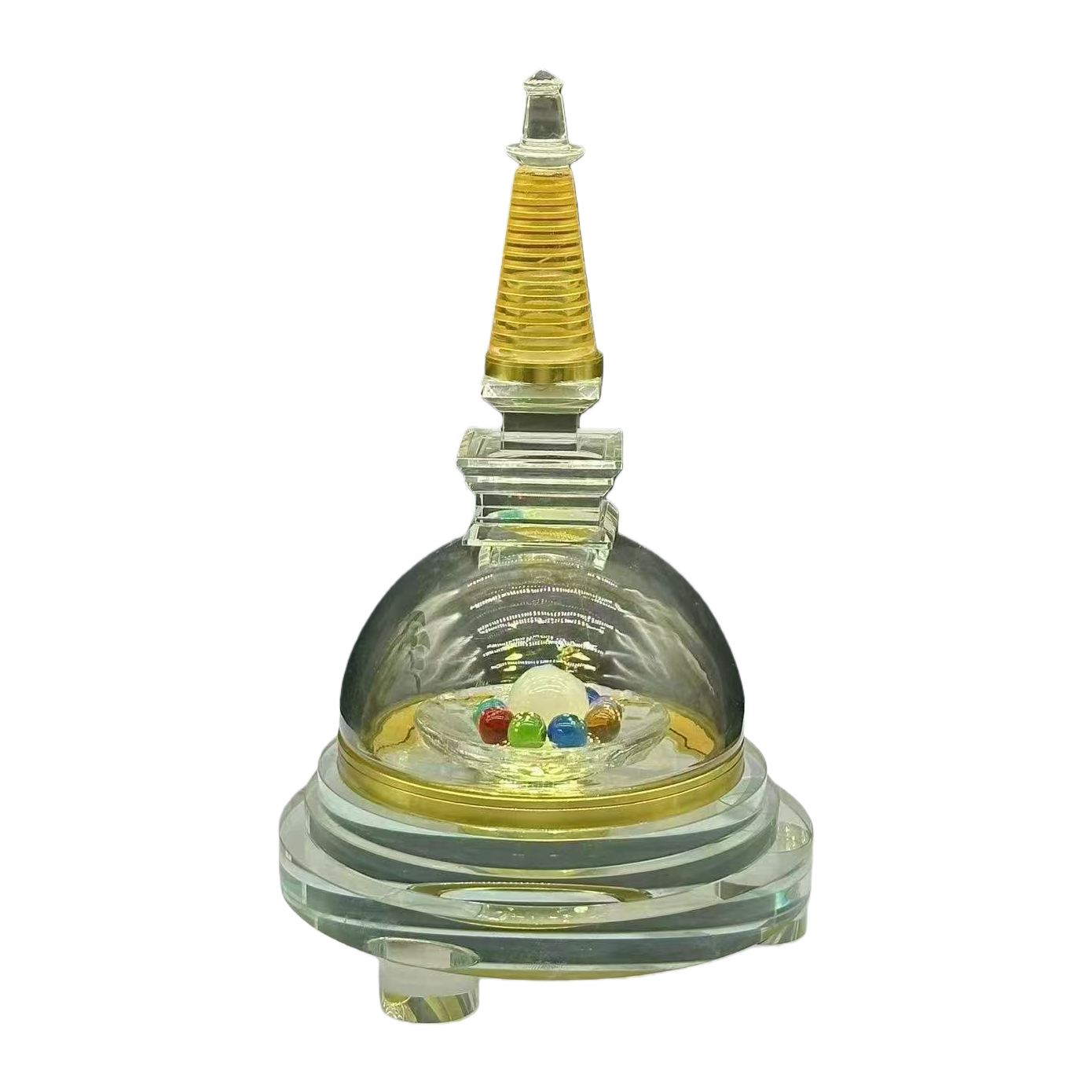 Natural crystal Wishing Tower decorative handicraft, crystal ball, tower-shaped crystal handicraft Item Picture