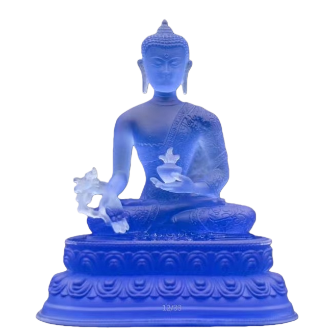 Ancient wax-free glazed Medicine Buddha statue, Green Tara Guanyin Bodhisattva, Maitreya Buddha, Dizang King Bodhisattva, direct sales on the Ten Thousand Buddha Wall Item Picture