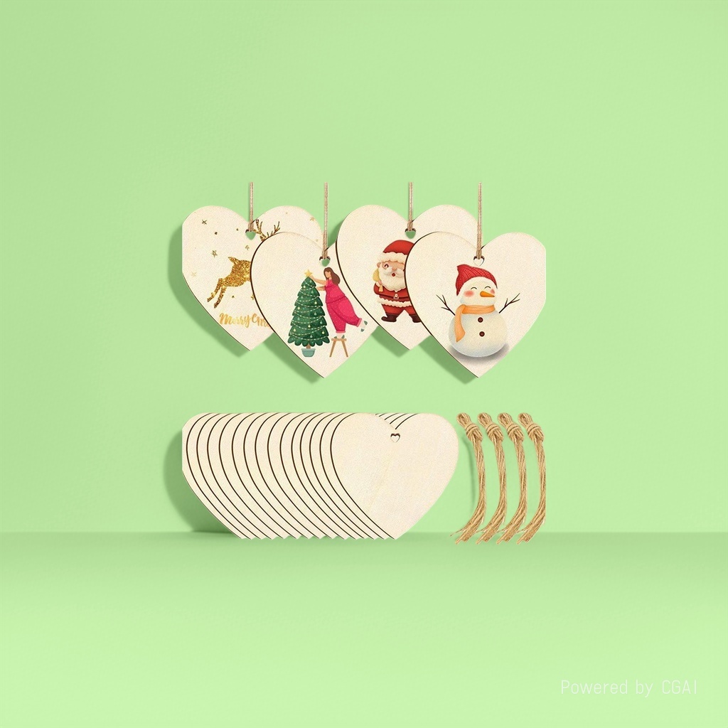 Wooden Christmas sign decorative sign handicrafts details Picture