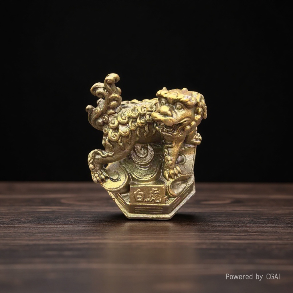 Latón cuatro dioses bestias pingüino dragón verde tigre blanco suzaku basalto cobre cuatro dioses objetos de bronce artesanía pingüino venta al por mayor details Picture