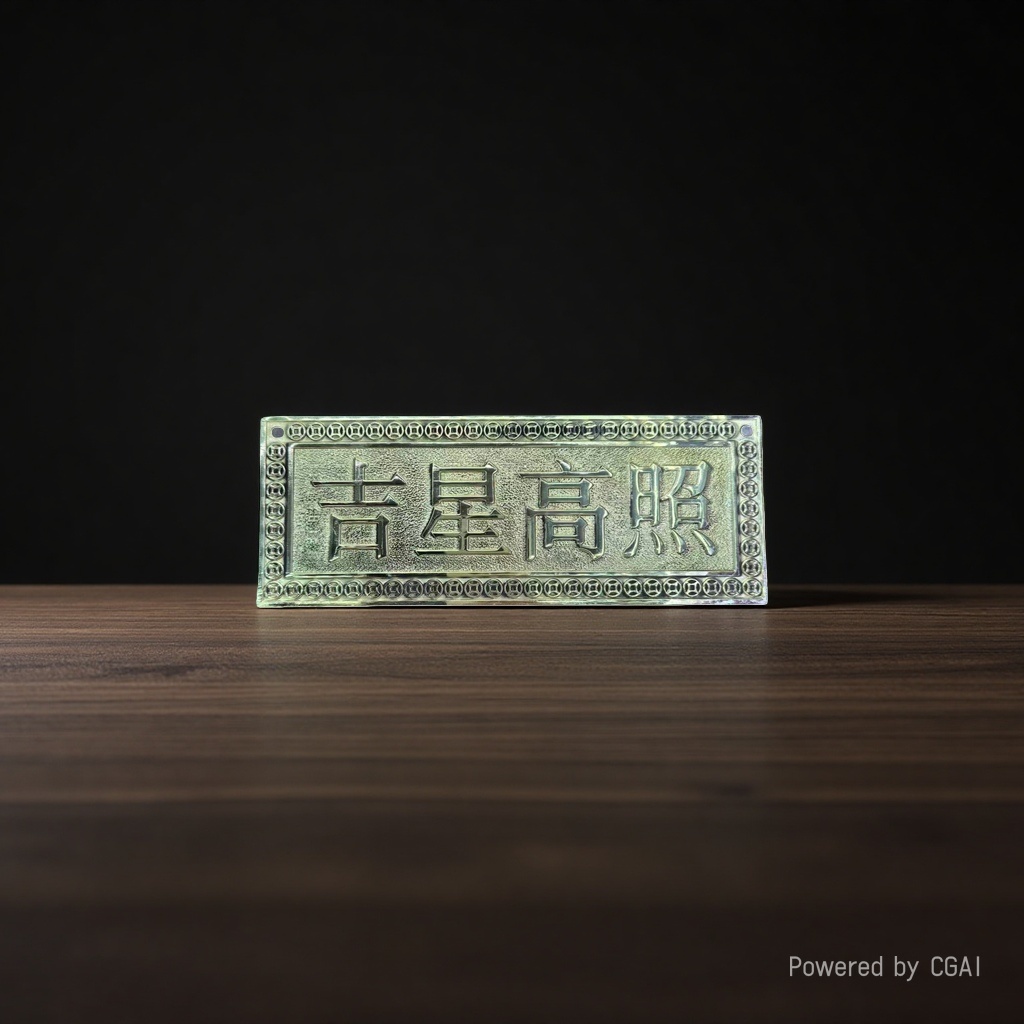 Factory wholesale brass horizontal plate Celestial official bestows blessings copper plates, auspicious and shining copper plates, celestial official copper rulers, stone gantang copper rulers details Picture
