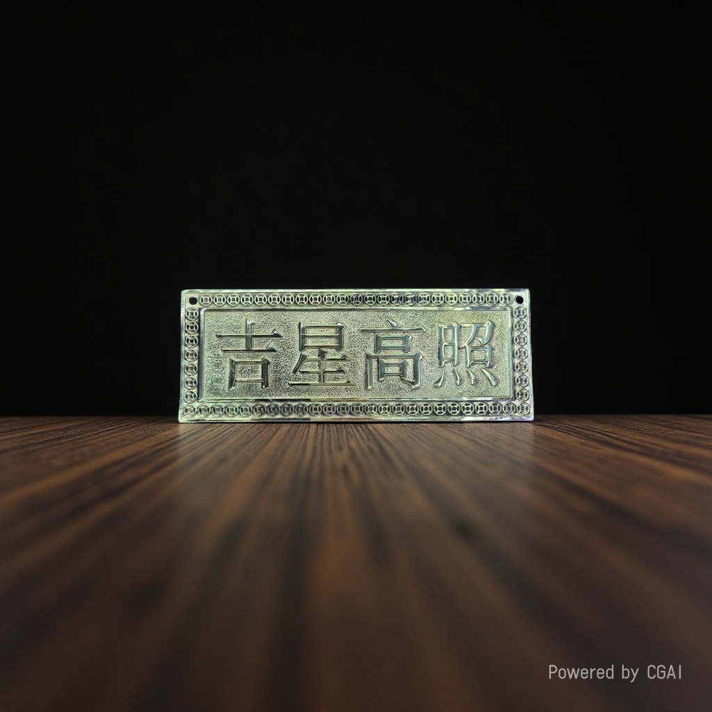 Factory wholesale brass horizontal plate Celestial official bestows blessings copper plates, auspicious and shining copper plates, celestial official copper rulers, stone gantang copper rulers Specification image