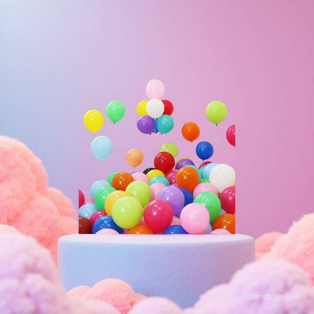 Colorful balloons pile up dreamy clouds, lifting joy as if one were in a fairy tale world. Wholesale of party decorations Application Scenario