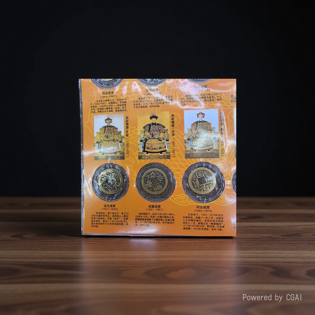 2.5 Copper coin hardcover Ten Emperors Sheet Antique Copper Coin color set, Qing Dynasty Ten Emperors Coin wholesale copper coin, ancient coin collection pure copper Application Scenario