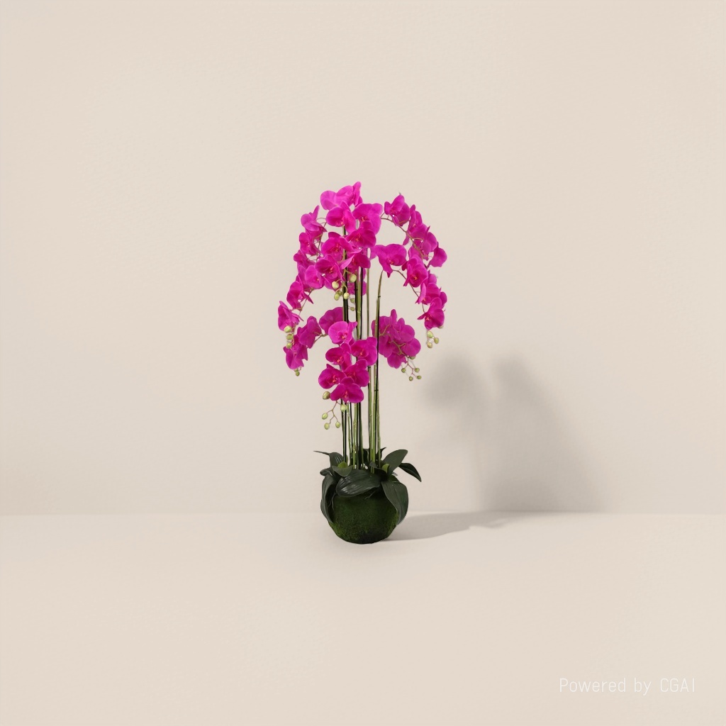 Orchidaceae plant, purple orchid, potted plant, artificial green plant, home decoration, artificial plant, small potted plant details Picture