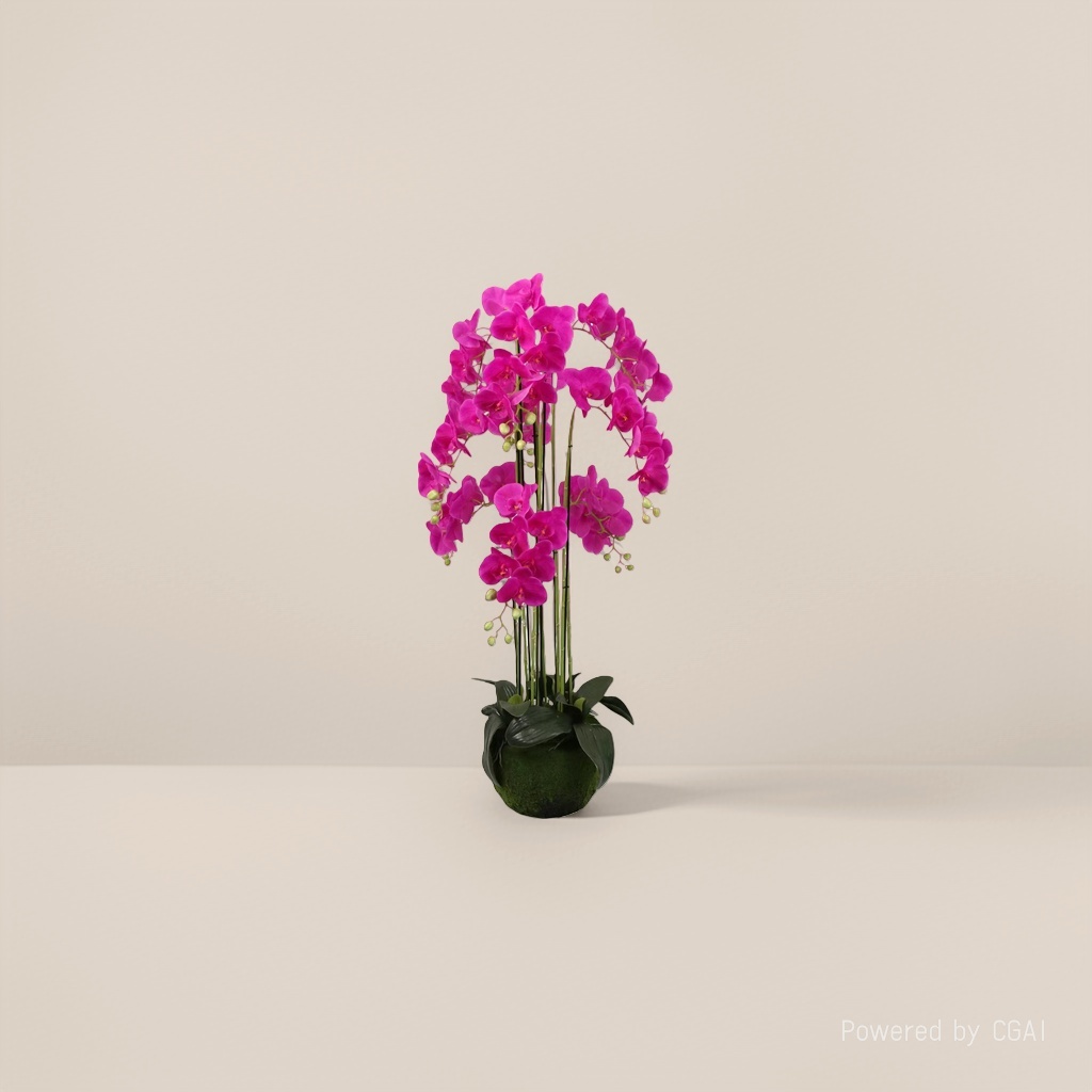 Orchidaceae plant, purple orchid, potted plant, artificial green plant, home decoration, artificial plant, small potted plant