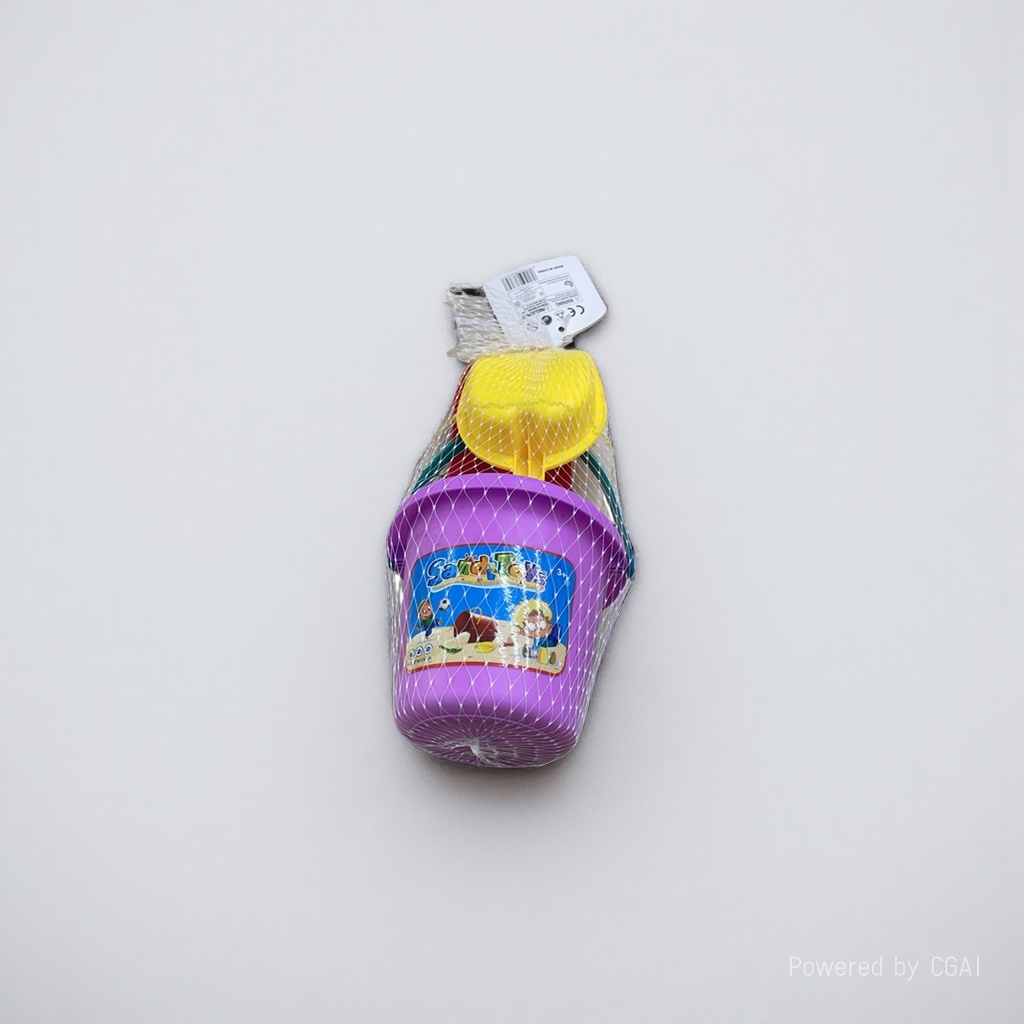 The beach toy bucket set includes PU sandbag balls and 14cm hollow rings details Picture