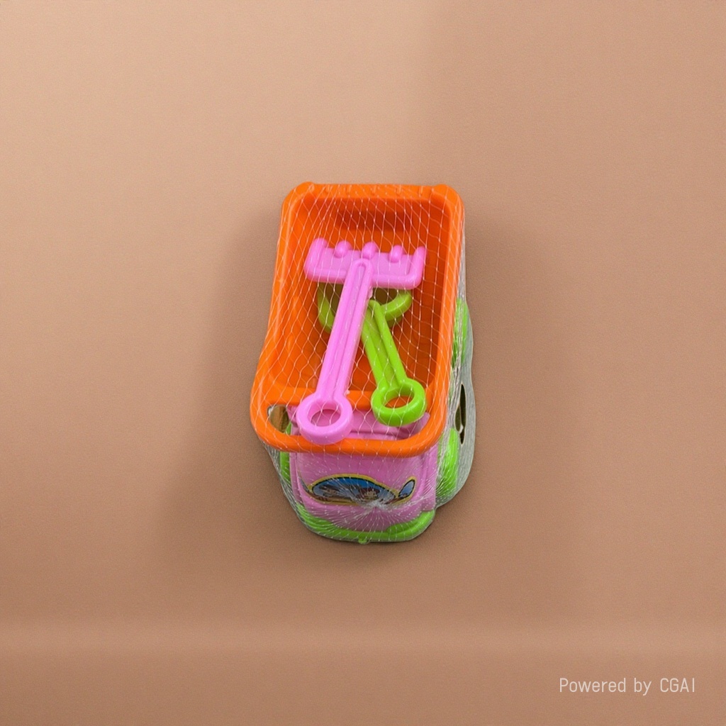 The children's beach bucket set includes PU sandbag balls and a 14cm hollow ring