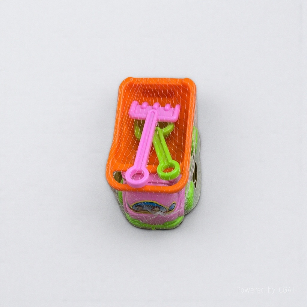 The children's beach bucket set includes PU sandbag balls and a 14cm hollow ring Specification image