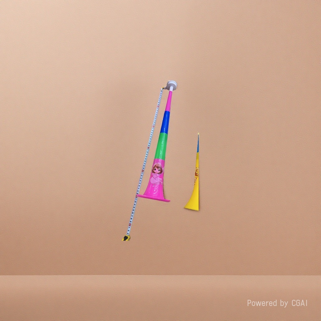 Colorful plastic fan cheering horn and football support horn