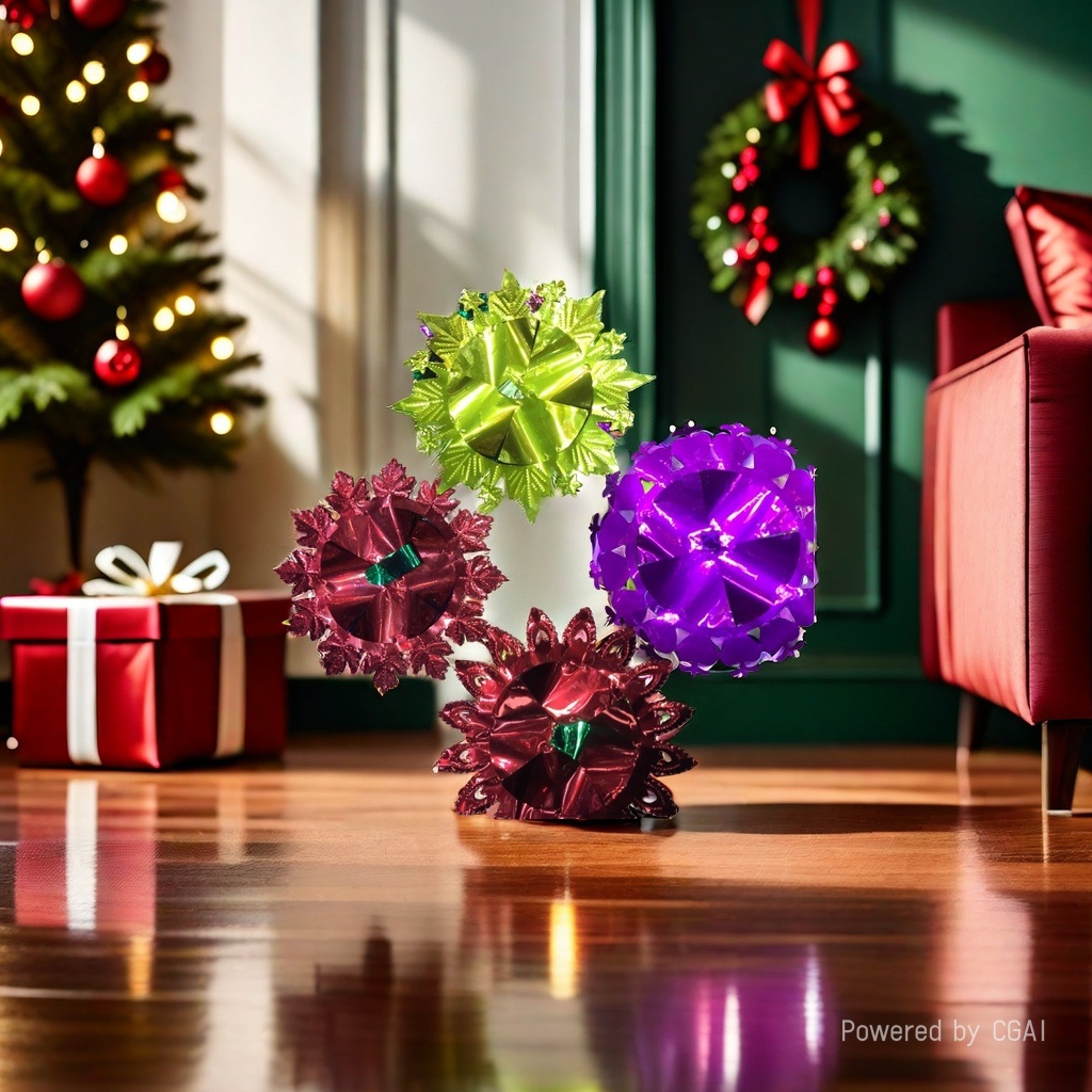 Colorful latte art Christmas decorations, best-selling Christmas ribbons, festive and exquisite Christmas Application Scenario