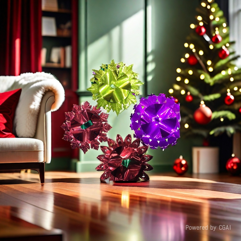 Colorful latte art Christmas decorations, best-selling Christmas ribbons, festive and exquisite Christmas details Picture
