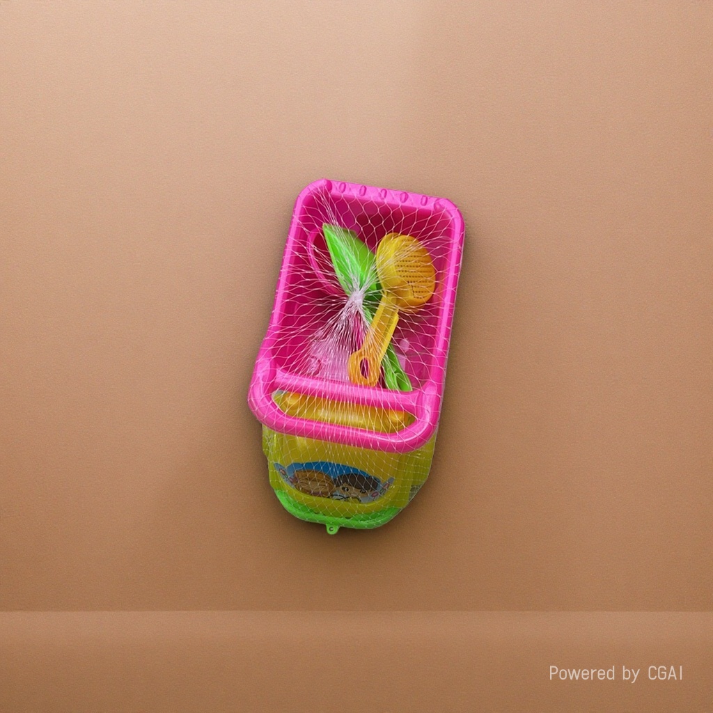 Children's beach toy set: sandbag, hula hoop, throwing ring, plastic bucket, PU sandbag ball, 14cm hollow