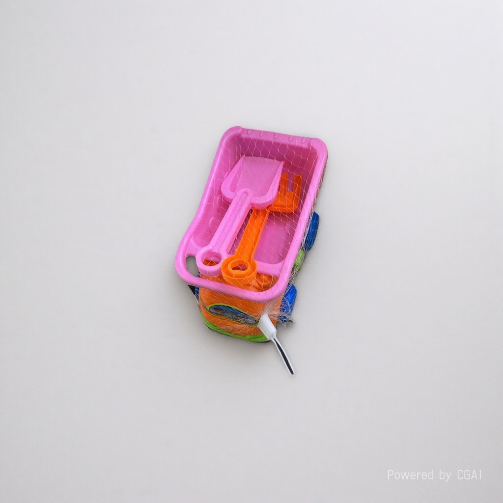 The beach bucket set includes PU sandbag balls and a 14cm hollow ring toy details Picture