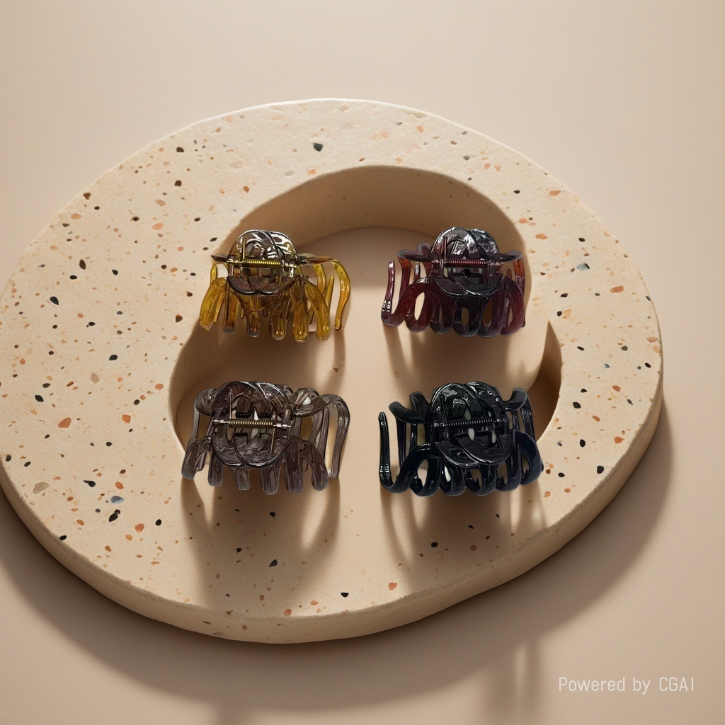 Transparent plastic hair clips, accessories, hairpins, grabbers, banana clips