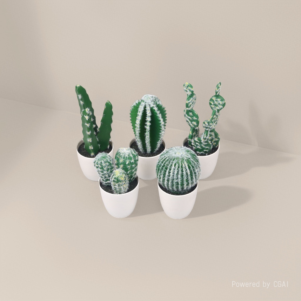 创意室内摆件仿真PU仙人掌盆栽批发仿真绿植塑料盆景
