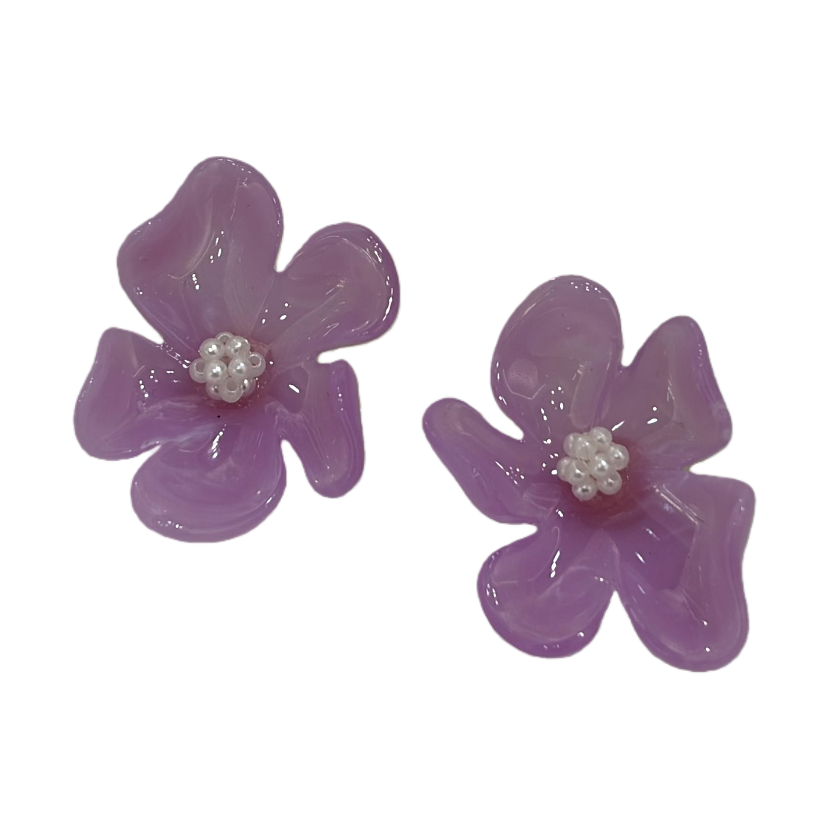 S925 Pearl Earrings, Jasmine White Mother-of-Pearl Earrings, a pair of women's light luxury accessories Item Picture