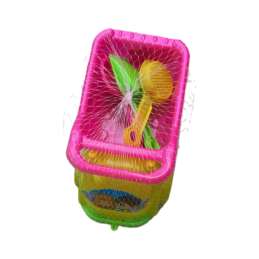 Children's beach toy set: sandbag, hula hoop, throwing ring, plastic bucket, PU sandbag ball, 14cm hollow Item Picture