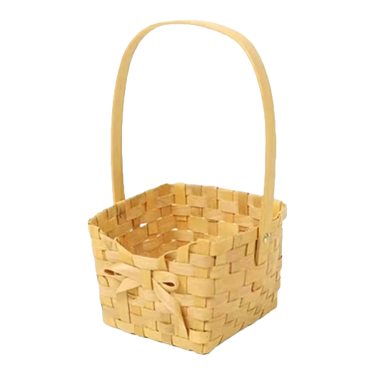 Chao-shan bamboo woven square souvenir basket, Dragon Boat Festival mugwort leaf pendant, woven small lantern bamboo products Item Picture