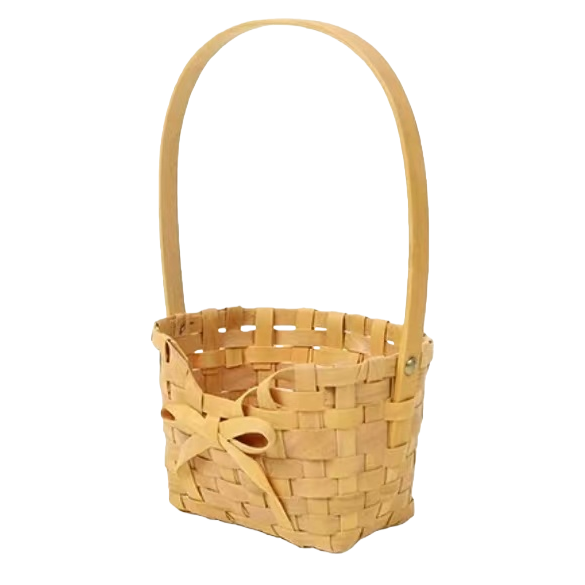 Woven rattan hand-held basket for storage, jasmine scented hair band storage woven basket Item Picture