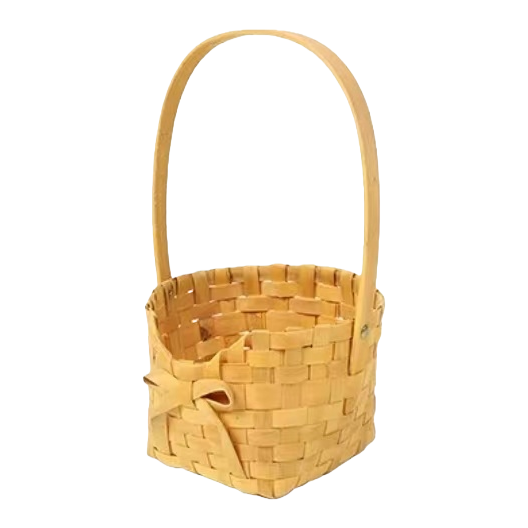 Chao-shan bamboo woven oval souvenir basket, Dragon Boat Festival mugwort leaf pendant, woven small lantern bamboo products Item Picture