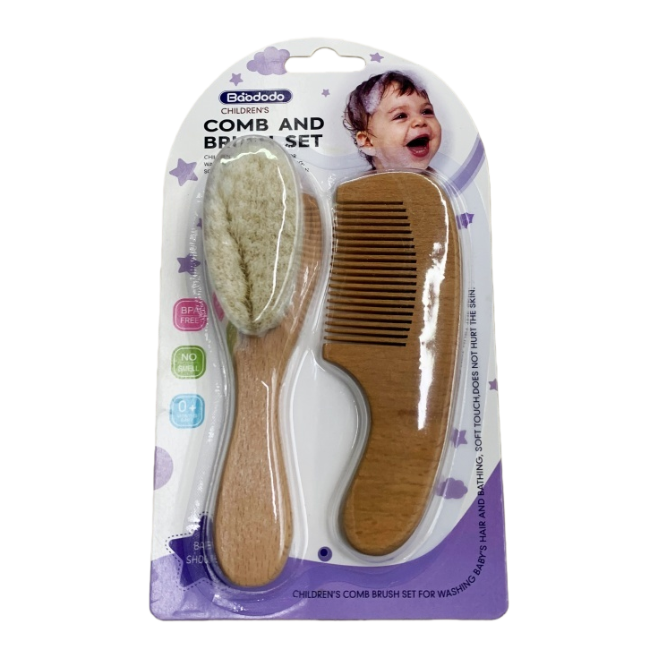 Children's comb and brush set, children's accessories and accessories, soft silicone baby shampoo comb and brush gift box Item Picture