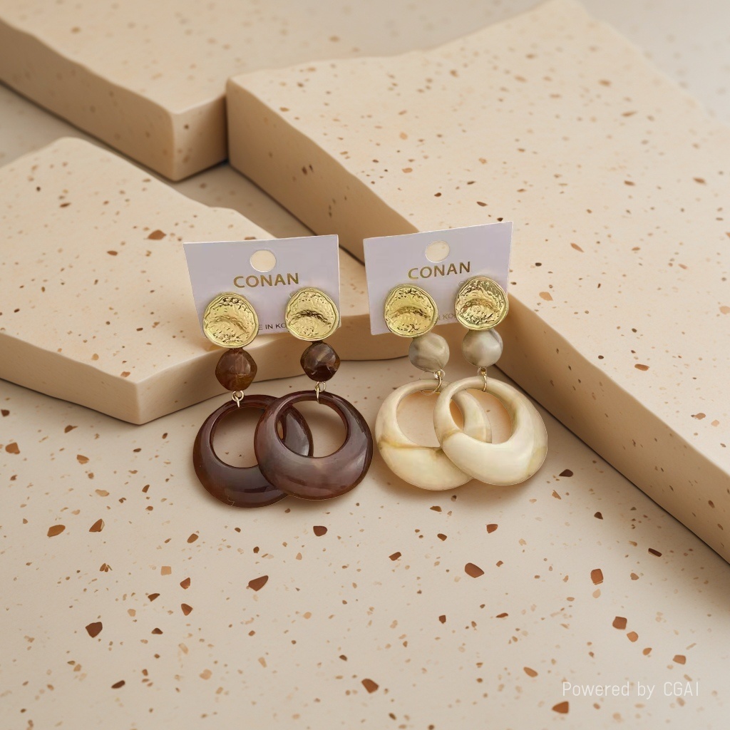 A set of fashionable earrings and accessories featuring intangible cultural heritage traditional Chinese medicine craftsmanship for children Application Scenario