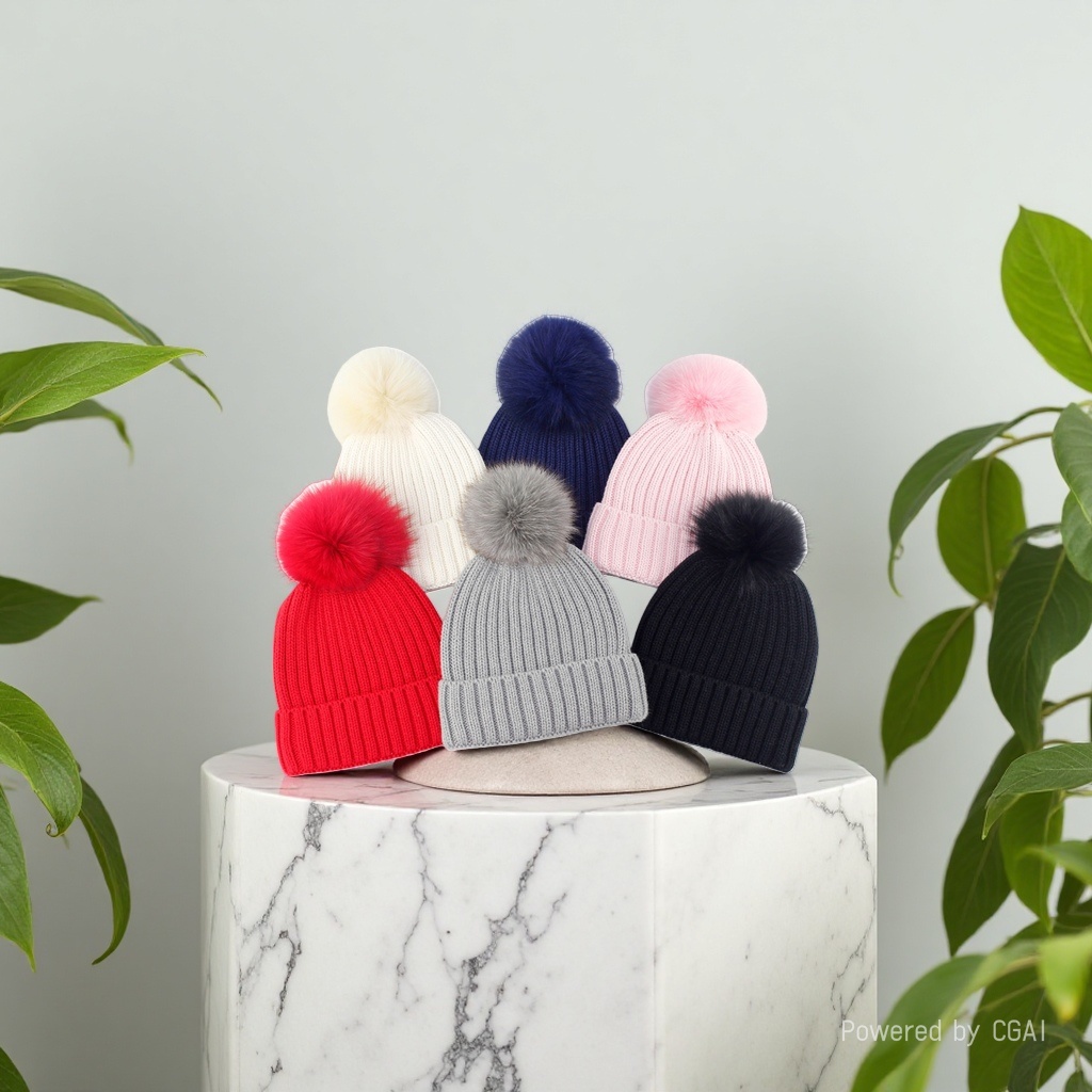 Knitted hats, small woolen hats, and knitted hats are fashionable and warm Specification image