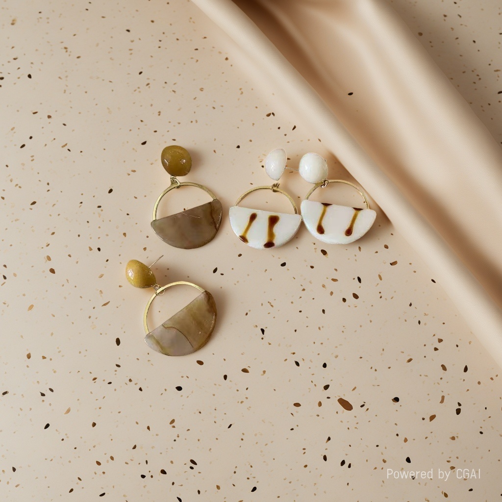 S925 Pearl Earrings, Jasmine White Mother-of-Pearl Earrings, Women's light luxury Earrings 180g Specification image