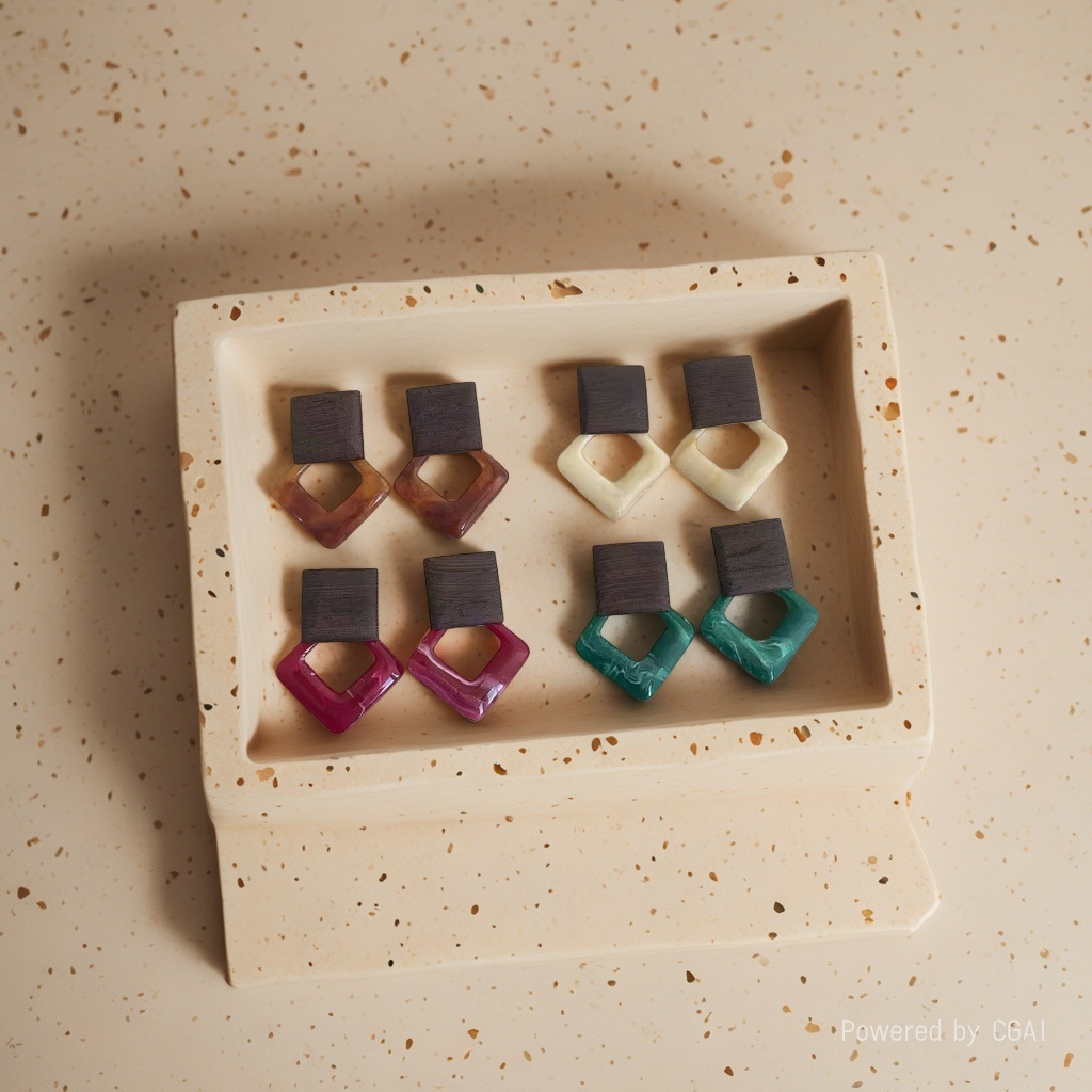 Furui Antique Jade Earrings S925 Silver Furui Antique Style Earrings details Picture