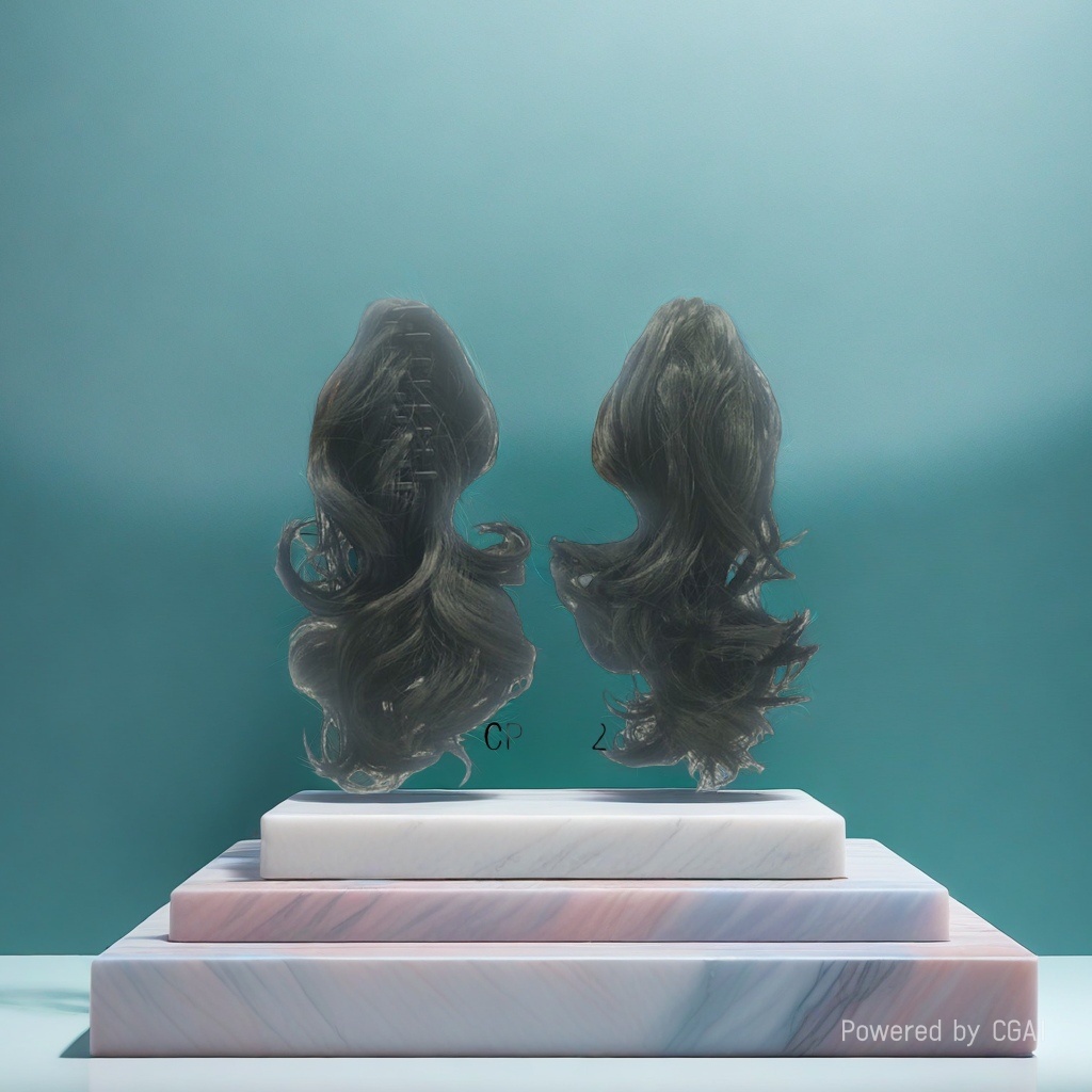 Black curly hair wig pieces, mid-length wig for women, European and American style Christmas wig toys, cross-border straight hair Application Scenario
