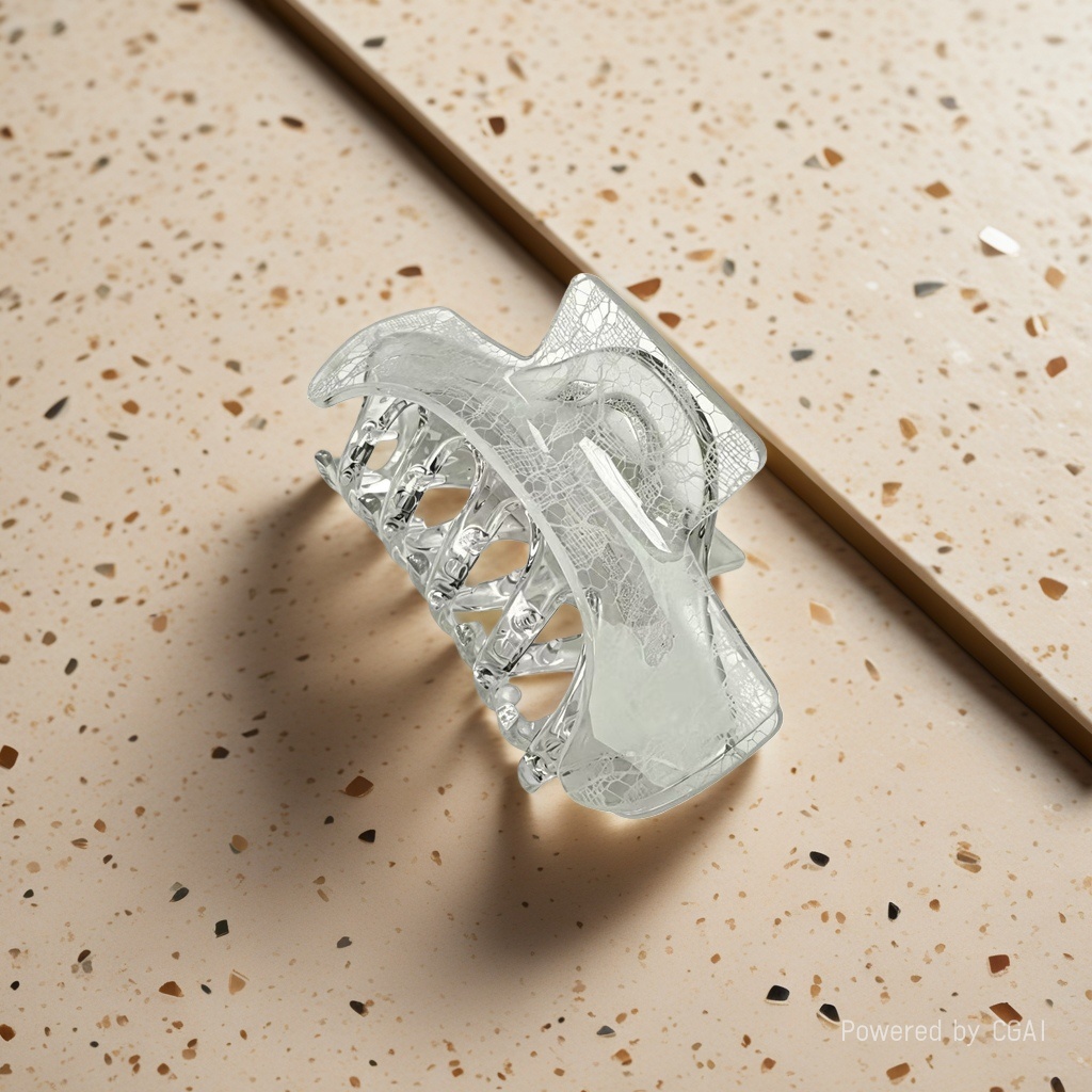 Transparent texture hair clip, banana clip, hairpin accessory details Picture