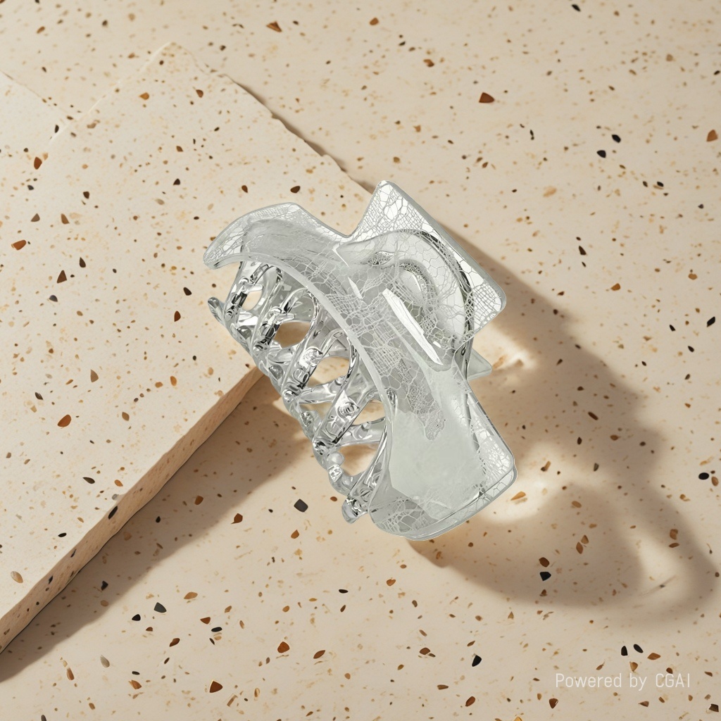 Transparent texture hair clip, banana clip, hairpin accessory