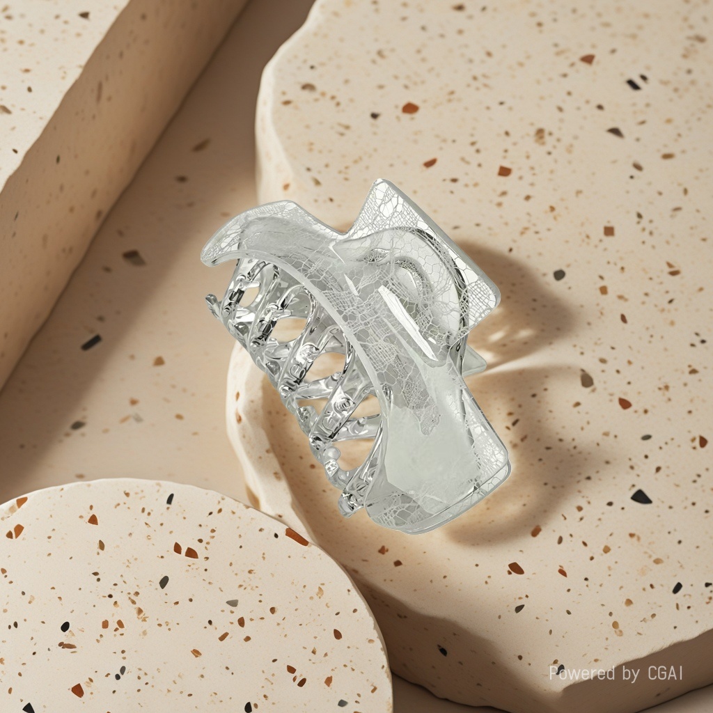 Transparent texture hair clip, banana clip, hairpin accessory Specification image