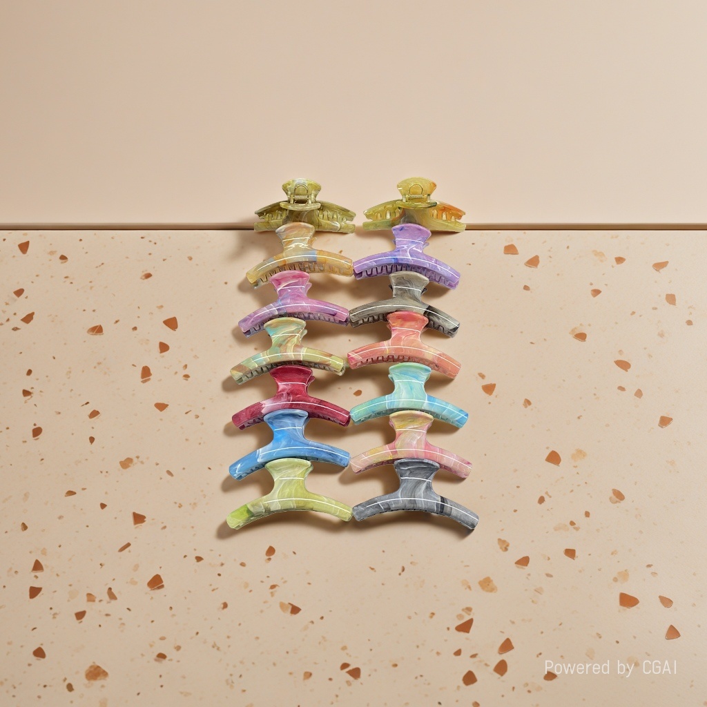 Colorful banana grab clip hair clip accessories, fashionable hair clips available in multiple colors Application Scenario