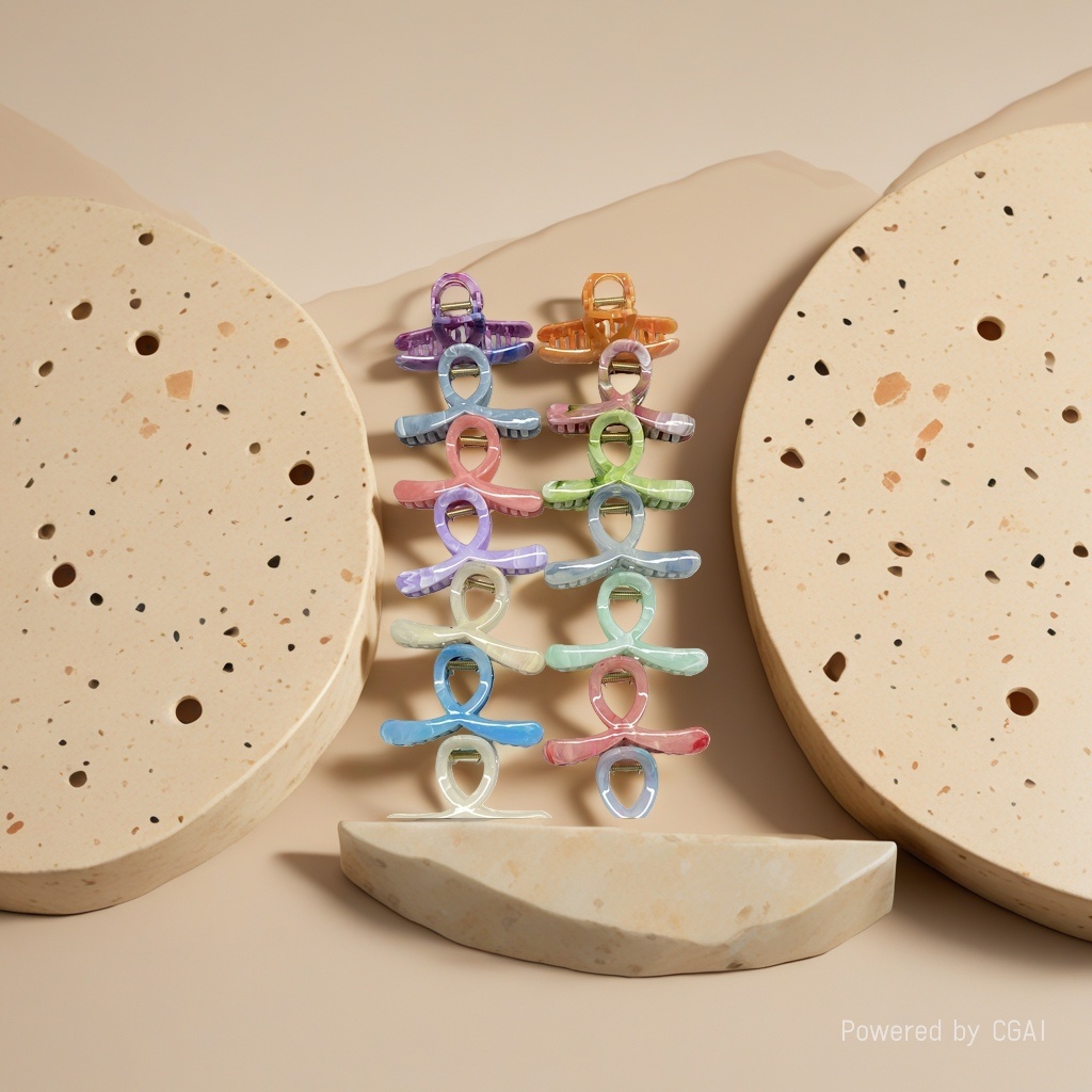 Colorful banana clips, hairpins, hairpin accessories, fashionable and versatile colorful hairpins details Picture