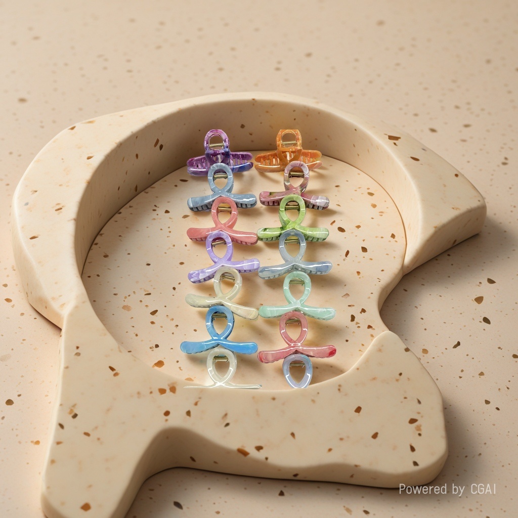 Colorful banana clips, hairpins, hairpin accessories, fashionable and versatile colorful hairpins Application Scenario