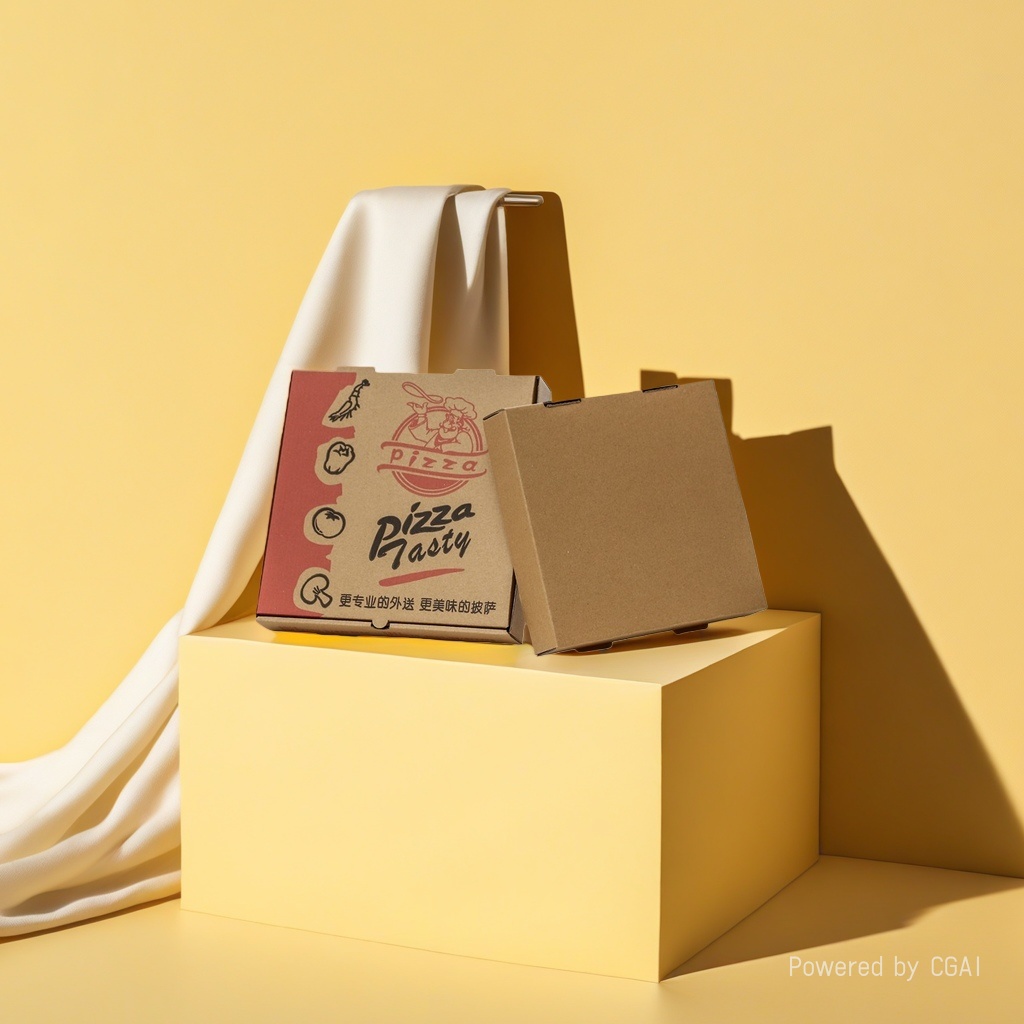 披萨瓦楞牛皮纸盒外贸出口内销空白一次性pizza包装盒定制批发