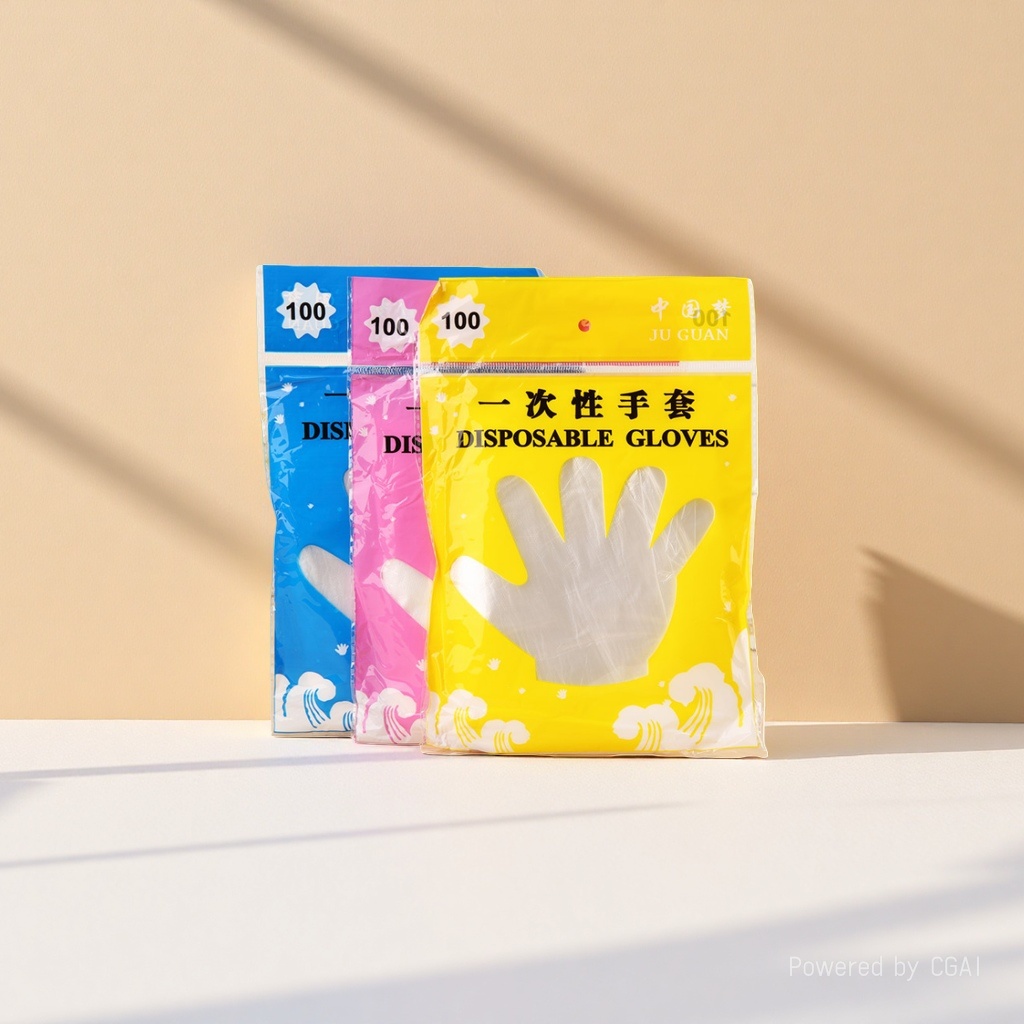 家居必备一次性手套 PE手套 卫生手套 100只装