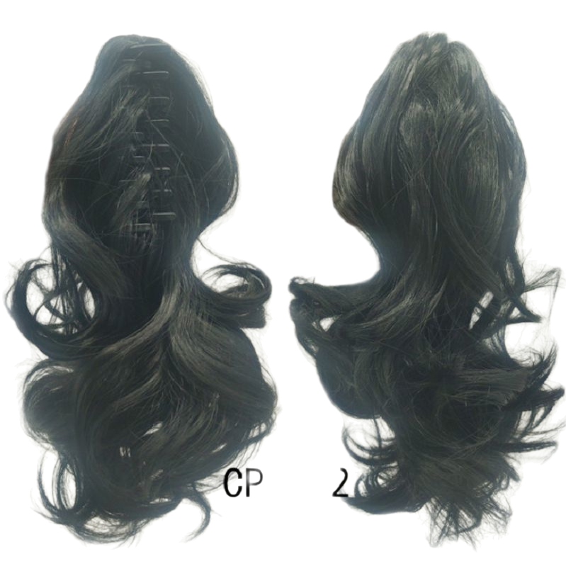 Black curly hair wig pieces, mid-length wig for women, European and American style Christmas wig toys, cross-border straight hair Item Picture