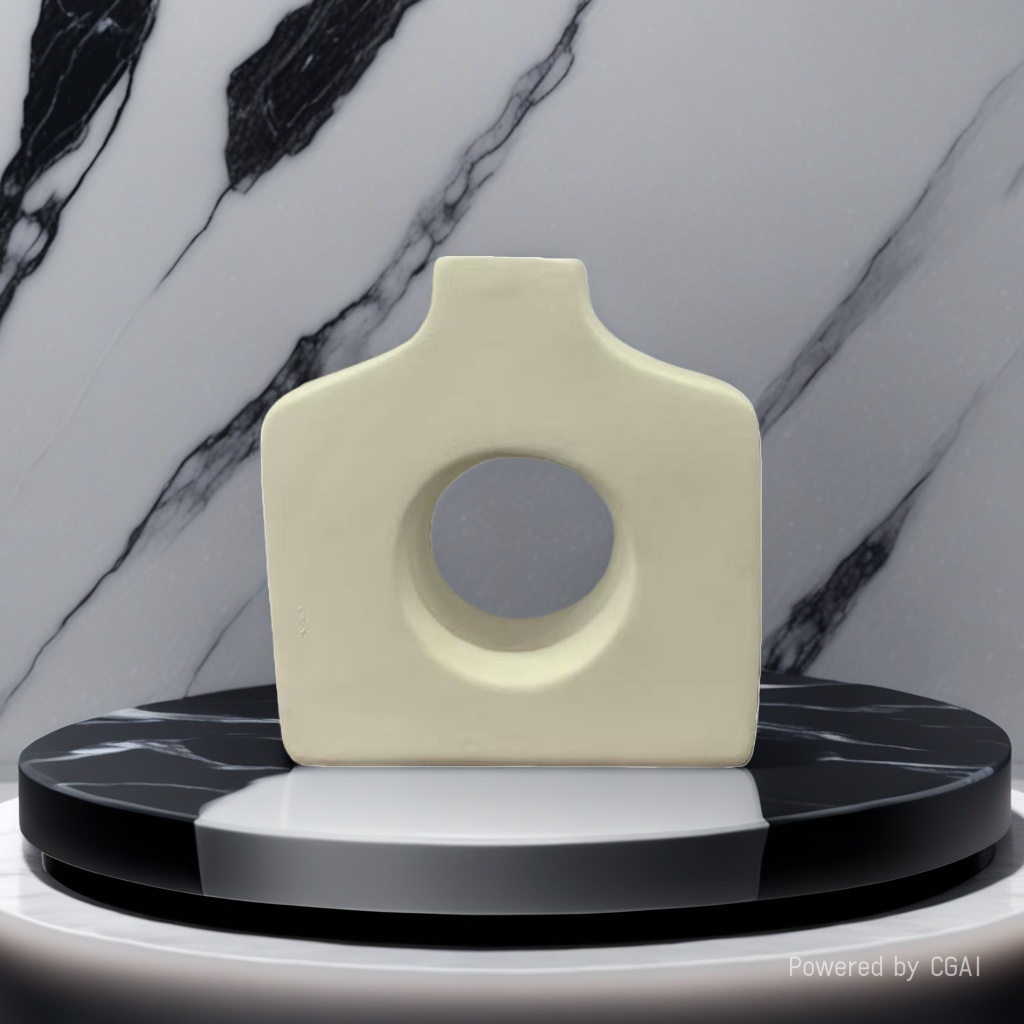 2026 New creative ceramic square small plain white ceramic vase, decorative vase, square vase design, hotel living room bedroom decoration vase, creative vase