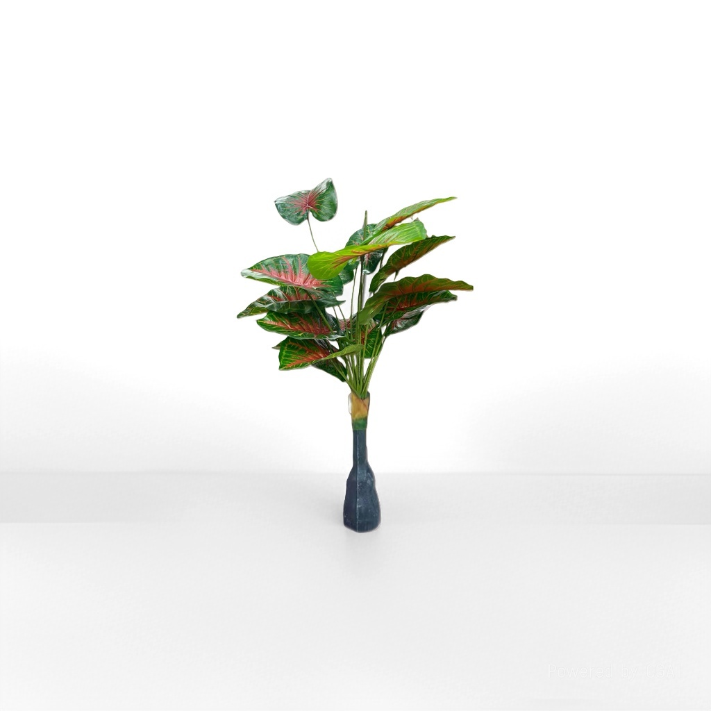 仿真植物大叶子假花针织花绿植仿真装饰摆件