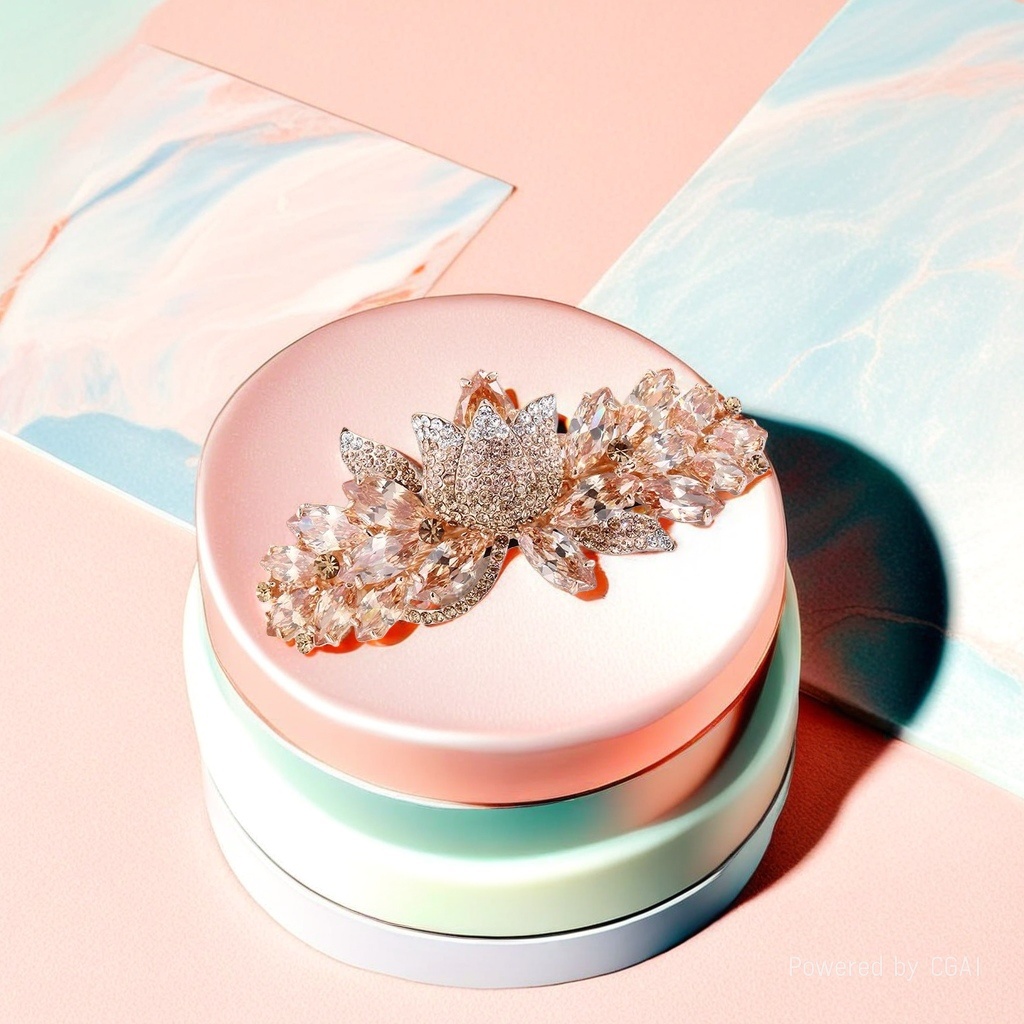 玫瑰金色水晶花朵珍珠抓夹发卡饰品