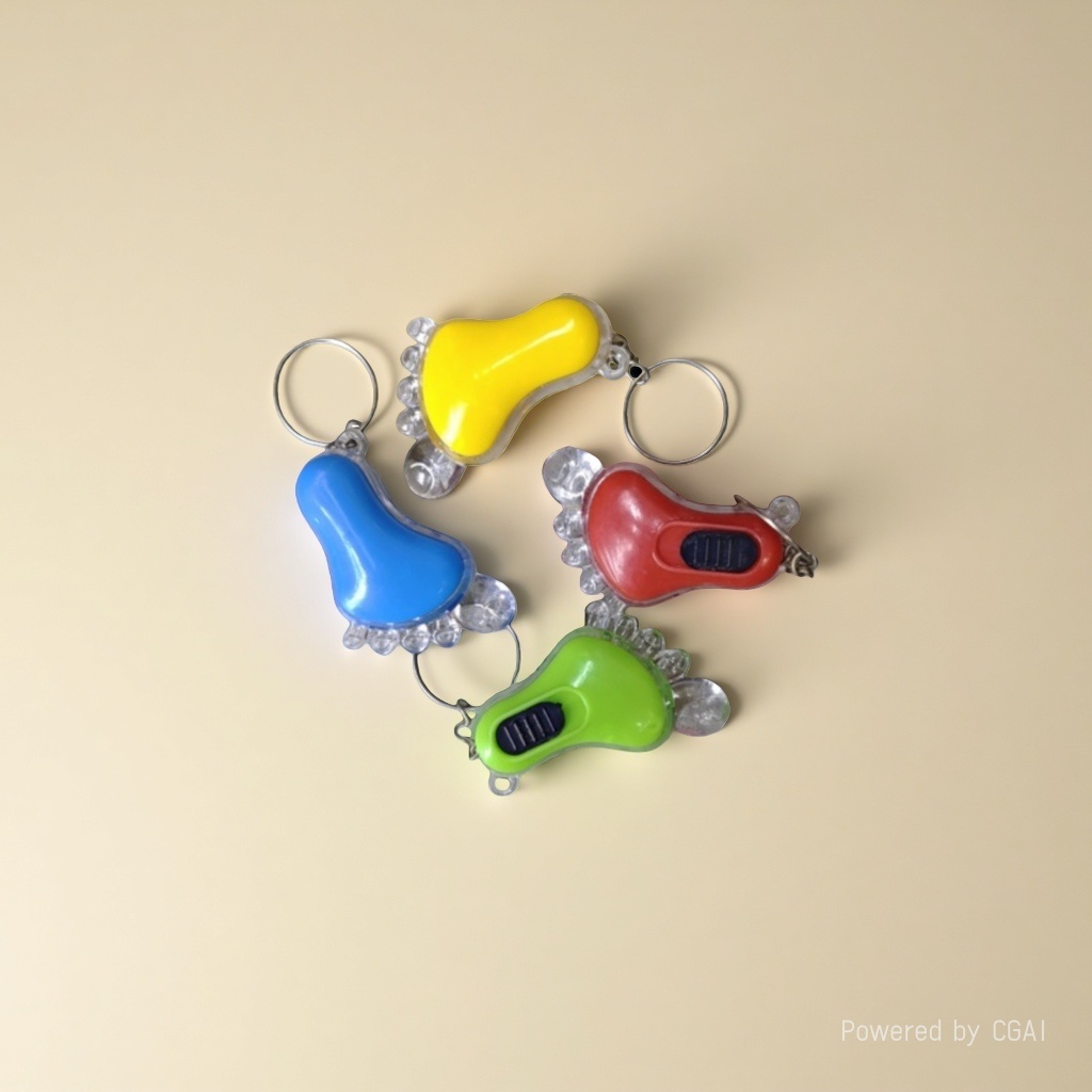 Acrylic colored football letter figurine keychain accessory details Picture